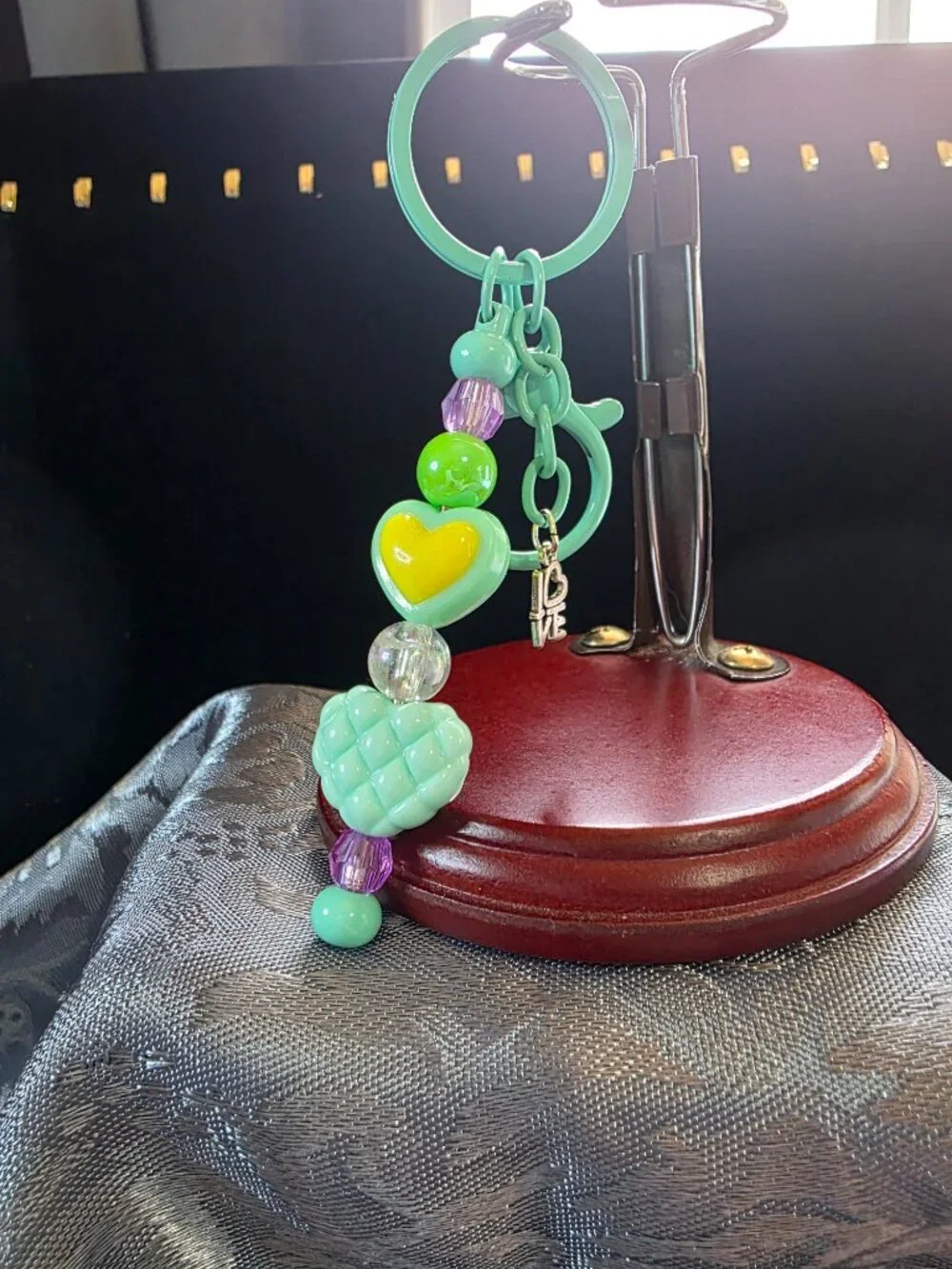 Handcrafted Love Charm Keychain NEW One of a Kind NEW